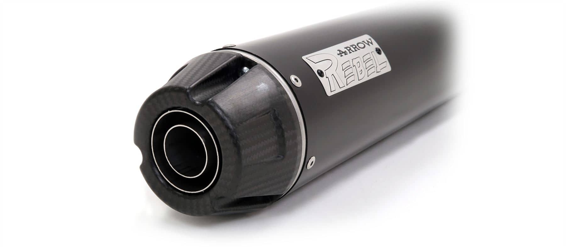 Arrow Exhaust Rebel Nichrom Dark Carbon End Cap Honda CMX 500 Rebel 2017-21-74504RB